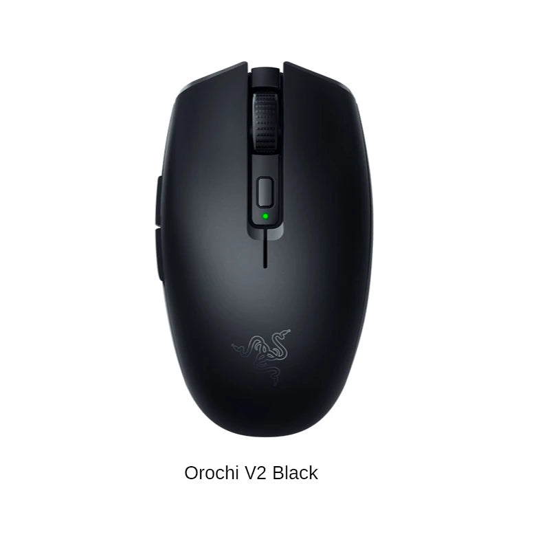 Black gaming mouse with Razer logo on a white background