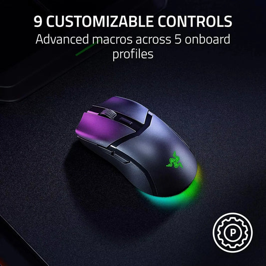 Razer Cobra Pro HyperSpeed Wireless Gaming Mouse Chroma RGB Lighting 26K Sensor, Gen-4 Switches 2.4GHz, Bluetooth USB C