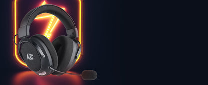 Redragon H858 Gaming Headset, 2.4GHz/BT/Wired, Gray