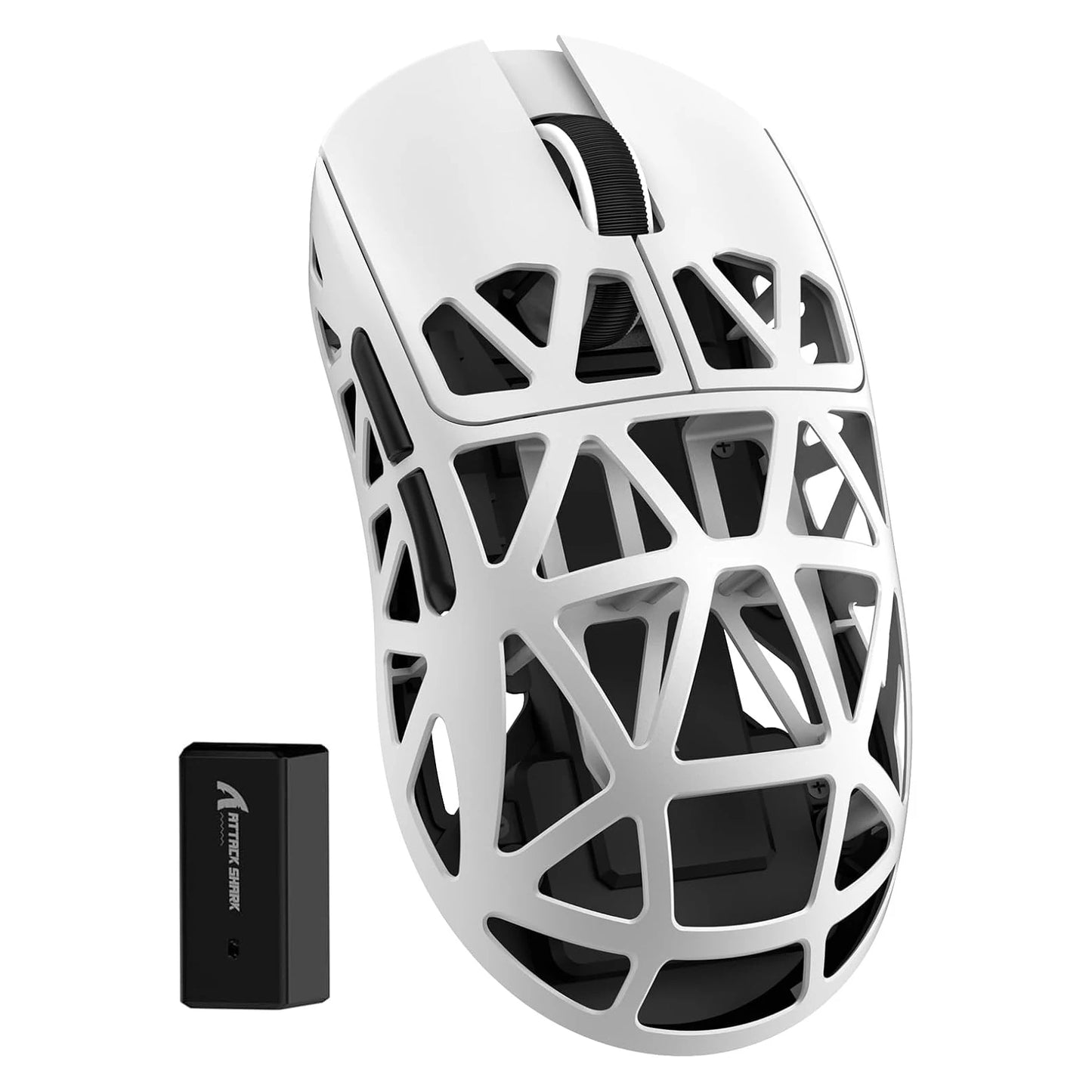 ATTACK SHARK R2 Magnesium Alloy Gaming Mouse, PixArt PAW3950 Sensor, Wireless 8K, 48g Superlight, BT/2.4G/Wired, Adjustable DPI 42000, Mice for Win11/Xbox/PS/Mac