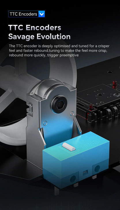 TTC Encoders Savage Evolution product with text on a dark background