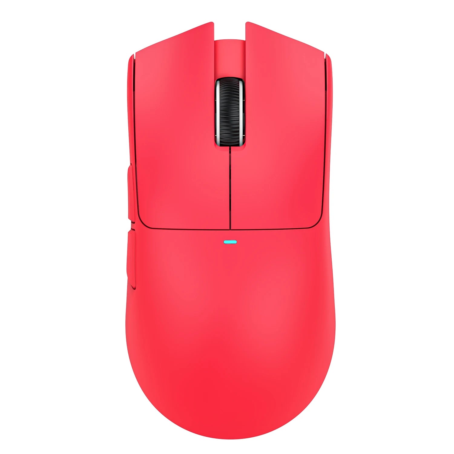 Red computer mouse on a white background