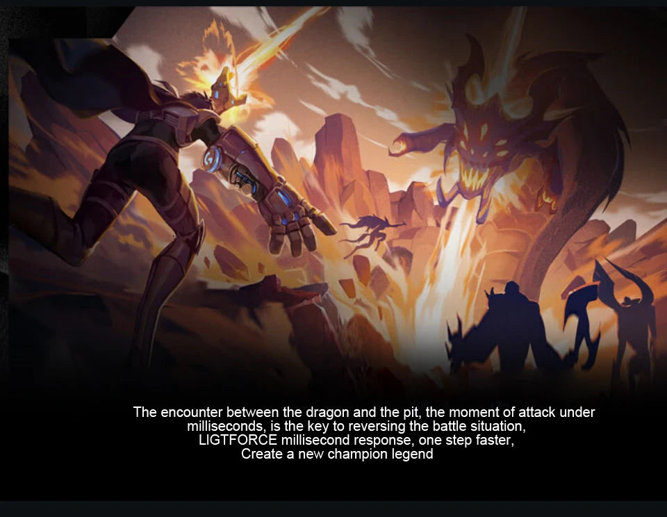 Animated scene with a dragon and a character in a desert-like setting with text overlay.