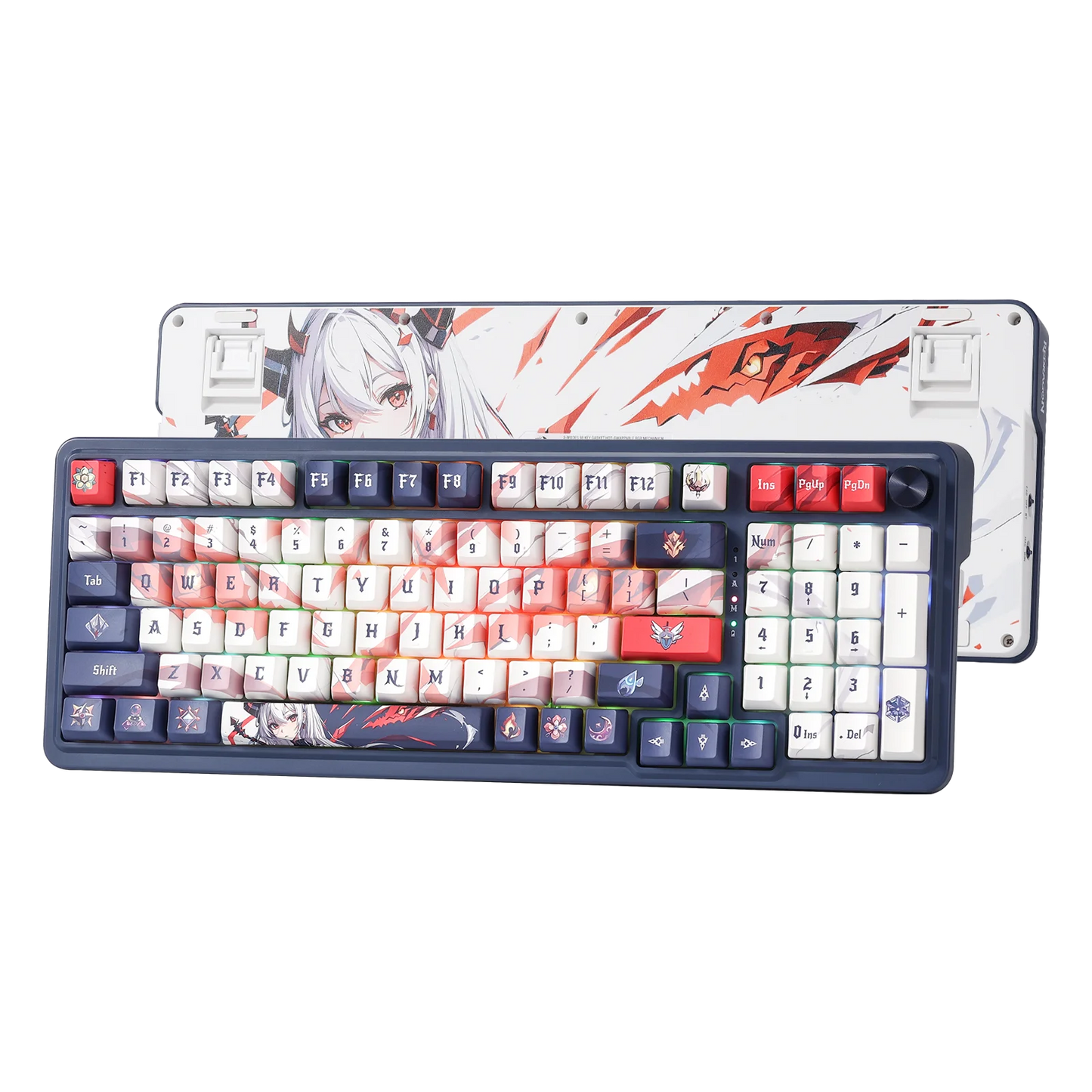 Redragon K686 PRO SE 98 Keys Wireless Gasket RGB Gaming Keyboard, 3-Mode Anime Mechanical Keyboard w/Hot-Swap Socket